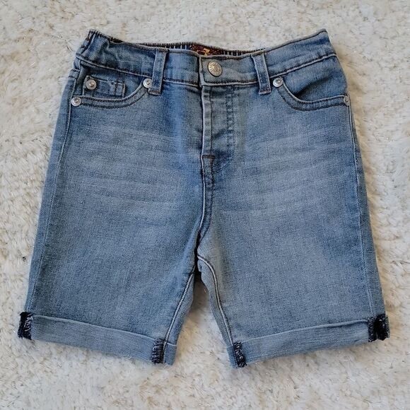 7FAM ROLLED CUFF JEAN SHORTS, SIZE 24 MONTHS - Picture 1 of 10